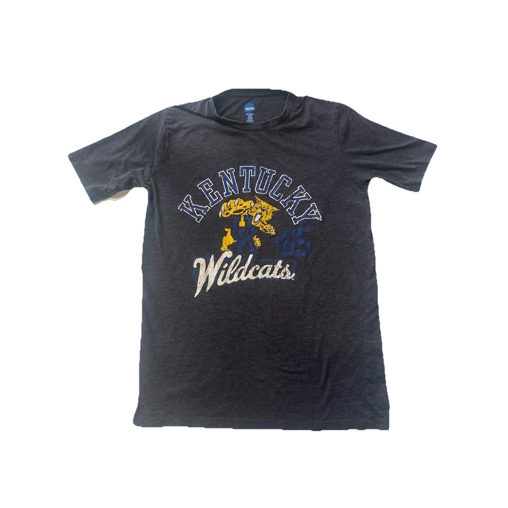 Vintage Retro NCAA Kentucky Wildcats  Graphic T-Shirt Black Short Sleeve S